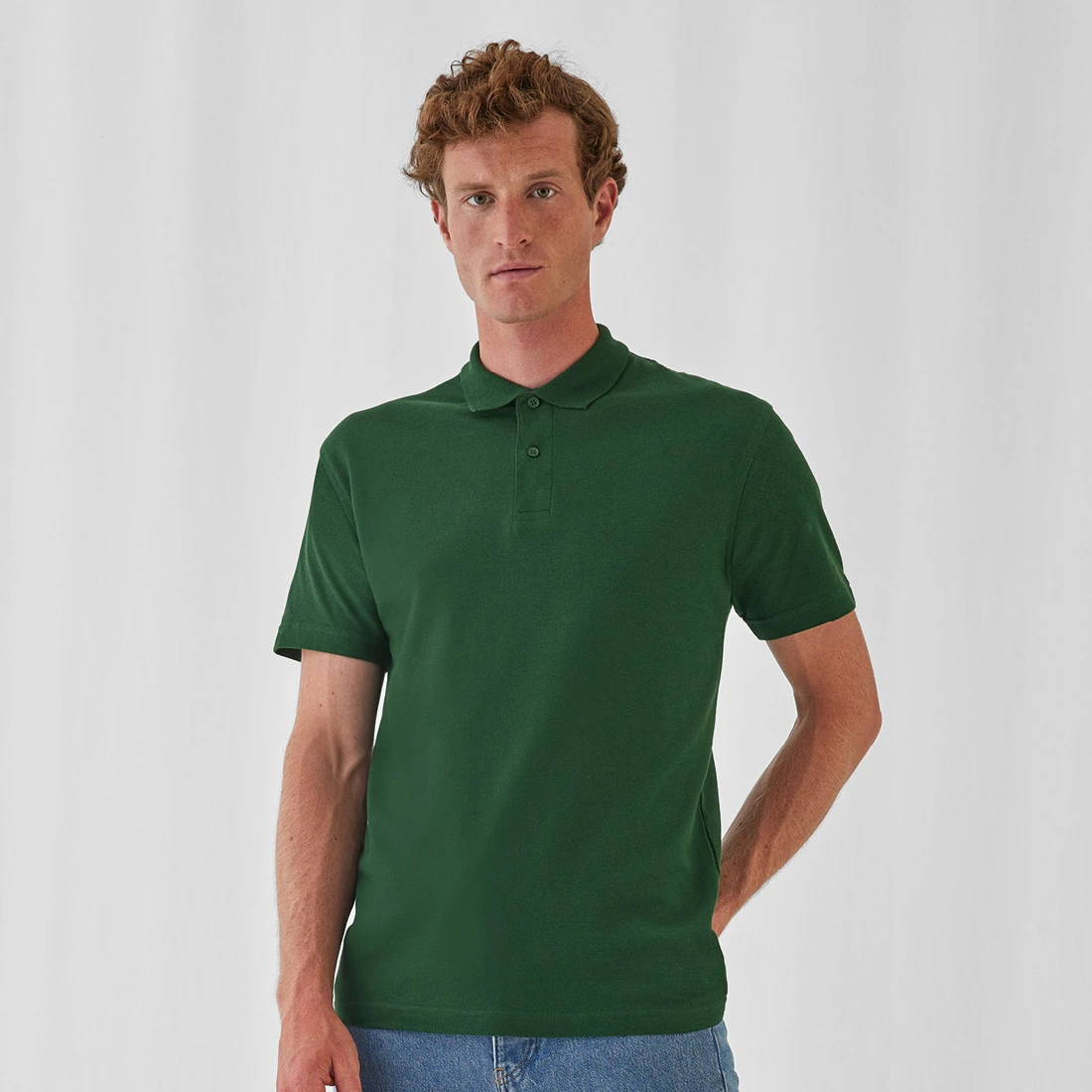 pui10-bc-id001-02 Polo Pique B&C ID.001 με Εκτύπωση - Image 1